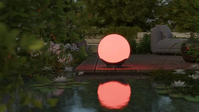 Kugeln schaffen warme Lichtinseln im Garten und auf der Terrasse.
 | Foto: djd-k/Steinel