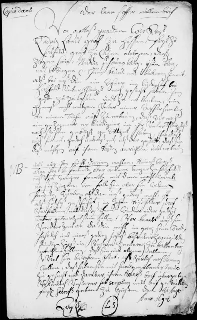 Hochgeehrter Fürst,
gnädigster Fürst und Herr,

In Bezug auf die Stadt Hatzfeldt, die von den hohen Höfen und Dorfschafften schwer belastet wird, insbesondere durch Juden und andere, wurde bereits mehrfach in höfischer Form und in höflicher Unterwürfigkeit um Erlaubnis gebeten. Kürzlich wurde in unserem höchsten Fürstlichen Rat (Unser Unterthänigsten Bitte Valendin Hof) die Angelegenheit des Bannes (Verbot oder Einschränkung) in Leßel (Ort) vorgetragen, woran die von Hatzfeldt beteiligt sind, die sich mit großem Recht auf ihre Rechte berufen. Dennoch versuchen die von Hatzfeldt, ihre Interessen durch den Bau einer Mühle hinter der Sonbaade zu beeinträchtigen, was nach dem Wunsch des Fürsten befohlen worden war.

Doch der Fürst aller Fürsten und Herrscher hat keinen Befehl dazu erteilt, die Angelegenheit zu entscheiden, sondern vielmehr angeordnet, die Angelegenheit unbeschadet und ohne Schaden für die Stadt zu regeln. Es soll sichergestellt werden, dass die bestehenden Rechte und Ansprüche der Stadt nicht verletzt werden. Daher ist es auch erlaubt, die Mühle, die an der genannten Stelle gebaut werden soll, zu errichten, sofern sie keinen Schaden anrichtet. Die Hochfürstlichen Durchlauchten haben die Genehmigung dazu erteilt, und die Stadt würde dadurch keinen Nachteil erleiden.