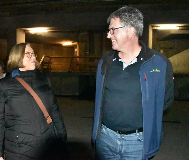 Maria Hesse von der Kulturinitiative und Infra.Geschäftsführer Christian Weske