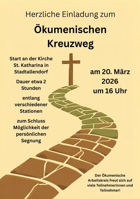 Einladung zum Ökumenischen Kreuzweg 2026 in Stadtallendorf | Foto: Ökumenischer Arbeitskreis
