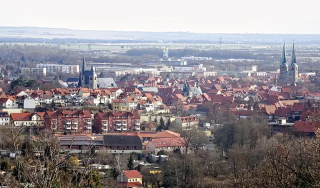 Blick von der Altenburgwarte auf Quedlinburg