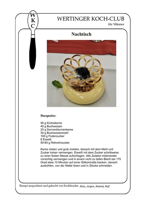 Rezept zum Nachtisch - Seite 1. | Foto: Otto Killensberger