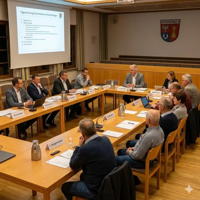 Transparenzhinweis: Ich schreibe hier rein privat und aus persönlichem Interesse. Meine Berichte erfolgen ohne jegliche Beauftragung durch Dritte. Ich erhalte für meine Beiträge weder Bezahlungen noch sonstige Vergünstigungen oder Vorteile. | Foto: Symbolbild by KI - der Untermeitinger Sitzungssaal ist schöner und größer. 