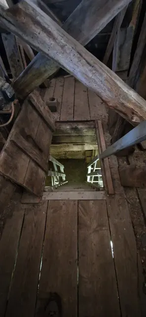 Blick von der Glockenstube nach unten