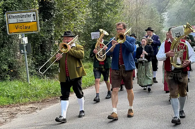 Der Musikverein Violau bei der Musikantenwalfahrt, 2024. | Foto: Helene Weinold