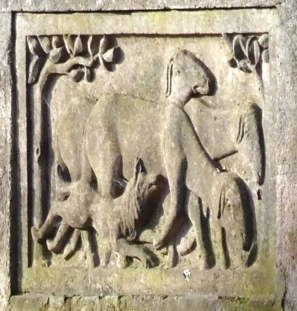 Relief an der Schafsbrücke