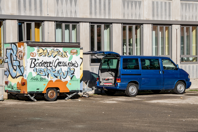 Bäckerei Geßwein Augsburg - Pausenverpflegung  aus dem bunten Wagen der Bäckerei  für Lehrkräfte, Schülerinnen und Schüler der  Haunstetter Albert-Einstein-Schule  | Foto: FSeventfoto
