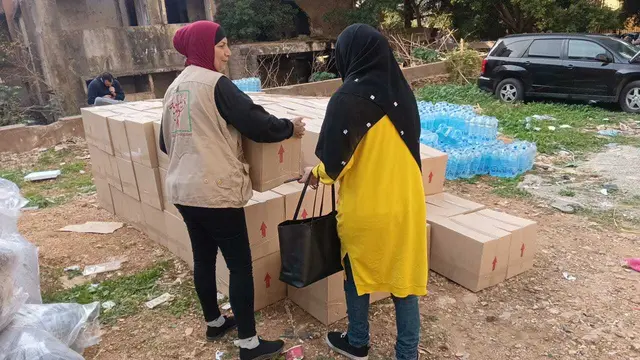 Symbolbild aus einer früheren Hilfsgüterverteilung | Foto: LandsAid/Basmeh &amp; Zeitoneeh