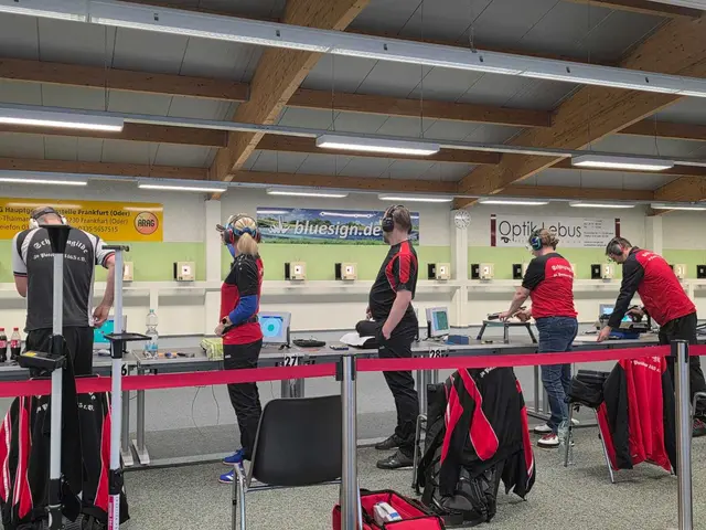 Die Potsdamer Mannschaft im Wettkampf. 