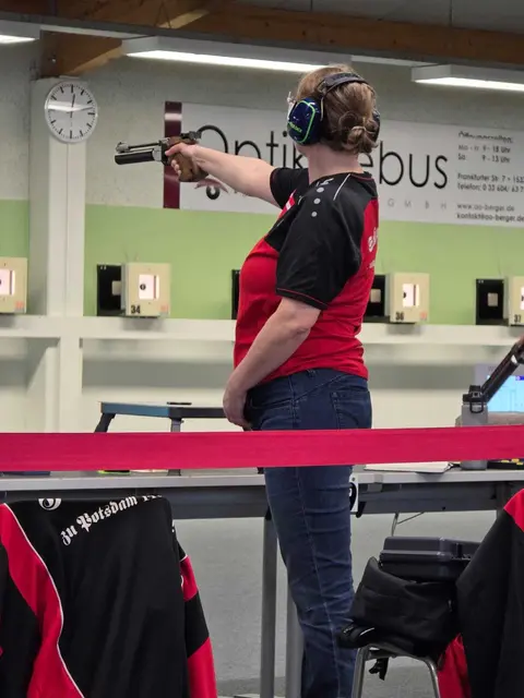 Sabine Lausch im Wettkampfmodus