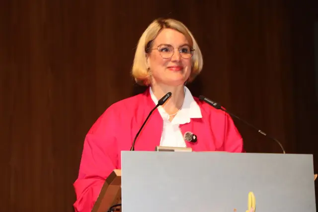 Eva Weber bei der Begrüßung der Gäste | Foto: Marianne Stenglein