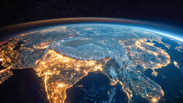 Satellit-Bild von Indien | Foto: Adobe Express_Asset-ID-Nr.: 1931417969