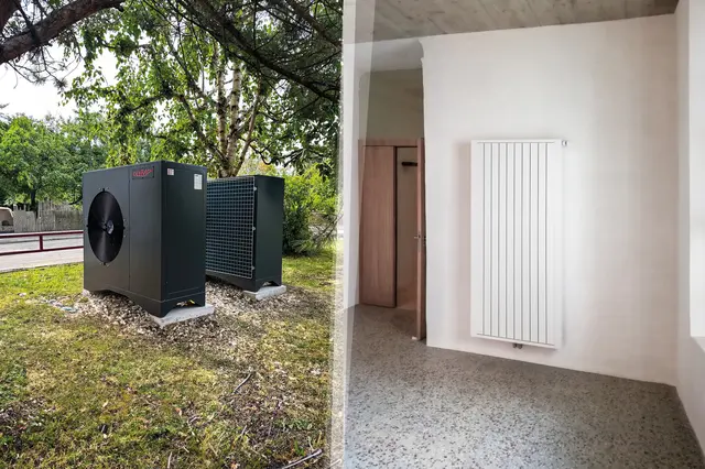 Der Aluminium-Heizkörper ist speziell für den Betrieb mit geringen Vorlauftemperaturen von maximal 45 °C konzipiert und arbeitet komplett ohne elektrischen Motor, wie es üblicherweise bei Wärmepumpen-Heizkörpern der Fall ist.  | Foto: HLC/Olymp Werk GmbH