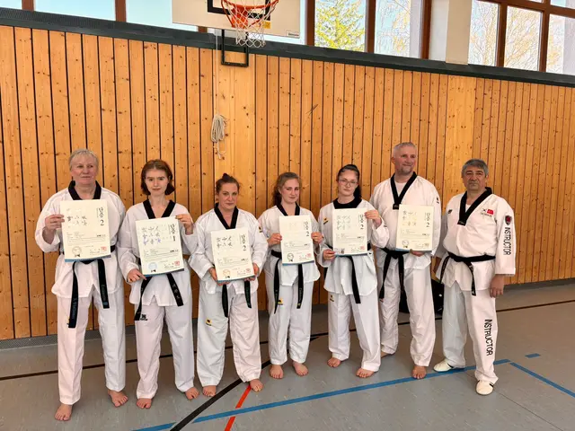 V.L.n.R Irene ,Artenie Denisa,Susanne,Lena Sarah,Christian Thalhamer | Foto: Schwarzgurt Prüfung