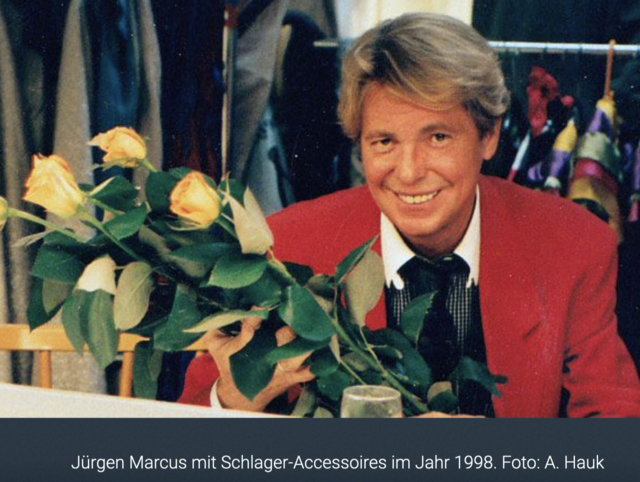 Schlagersänger Jürgen Marcus 1998 Backstage in Mindelheim. | Foto: Foto: Alexander Hauk / www.alexander-hauk.de