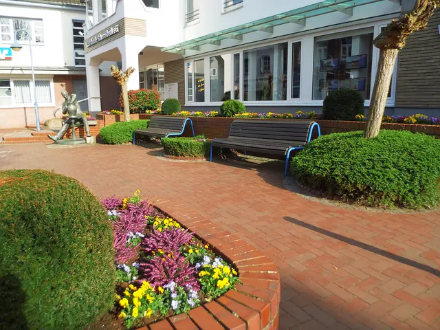 Zugangsbereich Volksbank Schermbeck eG, Mittelstraße im Ortszentrum Schermbeck | Foto: Siegmund Walter, 08.03.2026, 15:11 Uhr