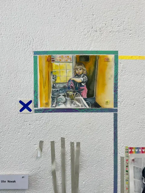 Kindheitserinnerungen auf Basis alter Fotografien neu malerisch inszeniert von Ute Nowak. | Foto: Andreas Ingramm, AIRL-Lab KKRR