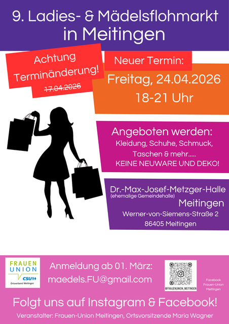 Achtung Terminänderung! | Foto: Frauen-Union Meitingen