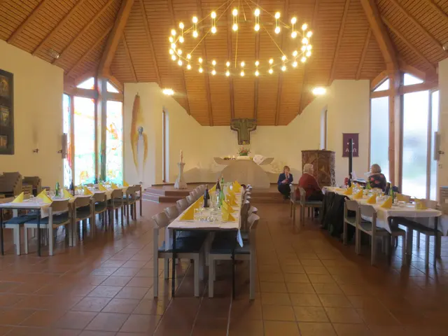 Die Tische sind wie immer schön gedeckt.