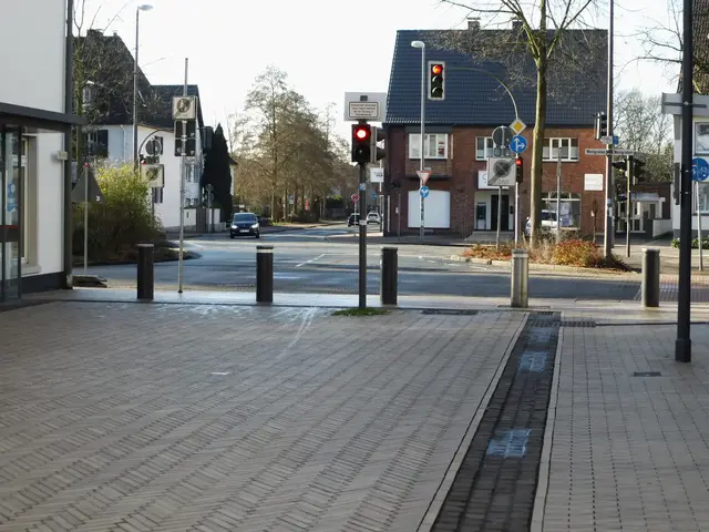 Gesicherte Fußgängerzone in Dorsten, automatisch versenkbare Hochsicherheitspoller riegeln die Innenstadt ab. | Foto: Siegmund Walter, 04.02.2026, 14:02 Uhr
