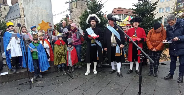 kleine Sänger, Sternsänger auf dem Markt