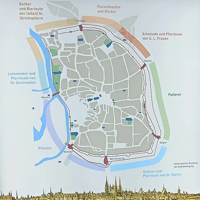 Pfänner standen vom Rannischen Tor bis zum Klaustor auf der Stadtmauer und verteidigten die Stadt!