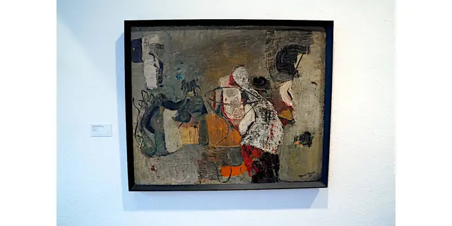 Titel: Fruchtschale mit Rot  von Malerin Irmgart Wessel-Zumloh
Bild aus Artikel: „Malerei Ausstellung. Irmgart Wessel-Zumloh und Wilhelm Wessel – Ölbilder – neue Ausstellung im Kunstverein Villa Wessel in Iserlohn.“ in Myheimat.