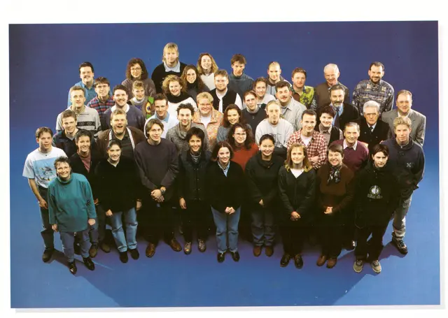 Gruppenfoto in Zivil 1996 | Foto: Stadtkapelle Neusäß e.V.