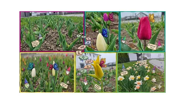 Foto: (c) Blumenbilder Wolfgang Weiss - Collage by KI