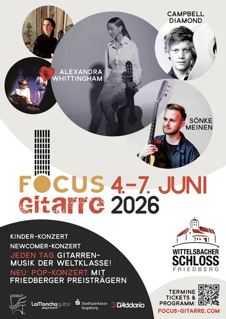 FOCUS GITARRE FESTIVAL 2026 vom 4.-7. Juni 2026 im Friedberger Schloss | Foto: Jakob Schmidt