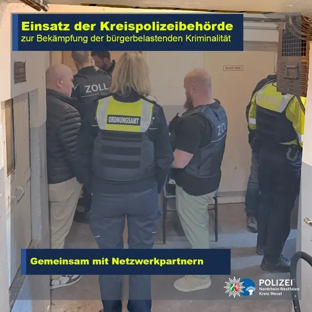 Bild, Text, Polizei Wesel / Gemeinsamer Einsatz gegen bürgerbelastende Kriminalität