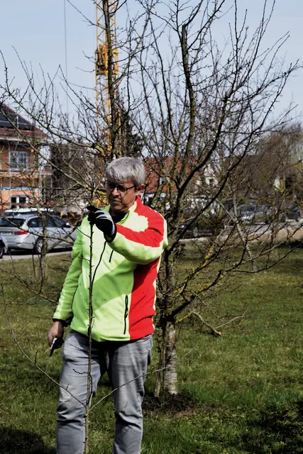 Christian Wolf zeigt den richtigen Schnitt. | Foto: Walter Trettwer