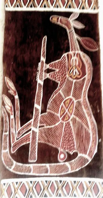 Aboriginal Art aus den Olgas am mound Uluru