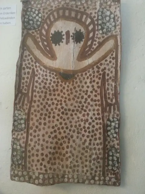 Woijina- Geistfigur Rindenmalerei der Aborigines