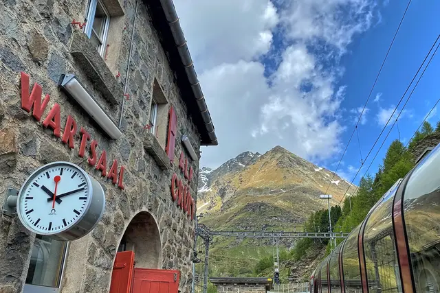 Bahnhof Alp Grüm (Höhe: 2.091 m) | Foto: copyright Margot Klütsch