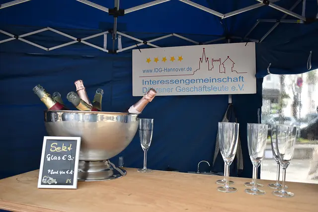 Der Sektstand der IDG durfte nicht fehlen