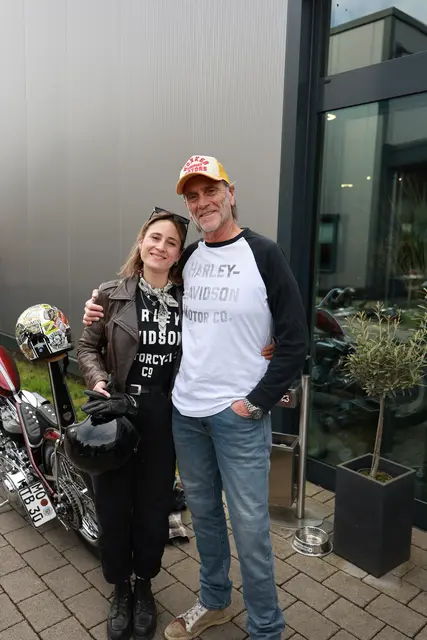 Thunderbike Chef Andreas Bergerforth mit Tochter Kim