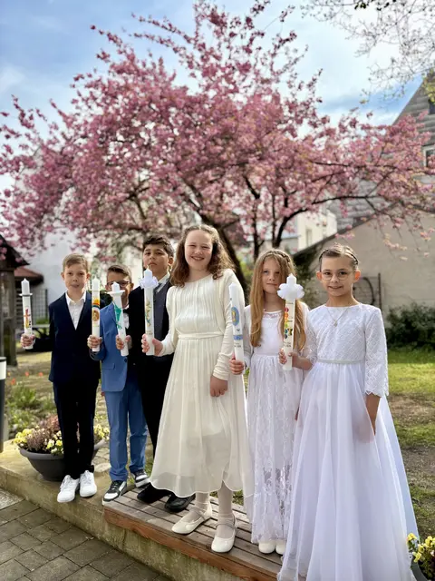 Kommunionkinder in Aichach