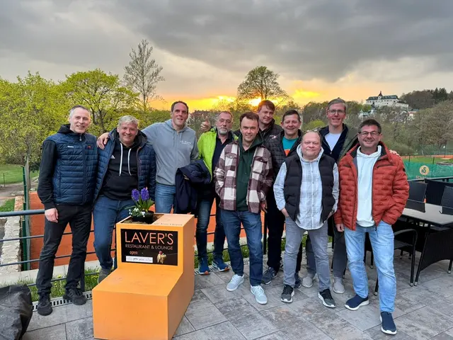 Viel Spaß und intensive Einheiten hatten die 10 Teilnehmer der Herren 40/50 des TCW in Marienbad