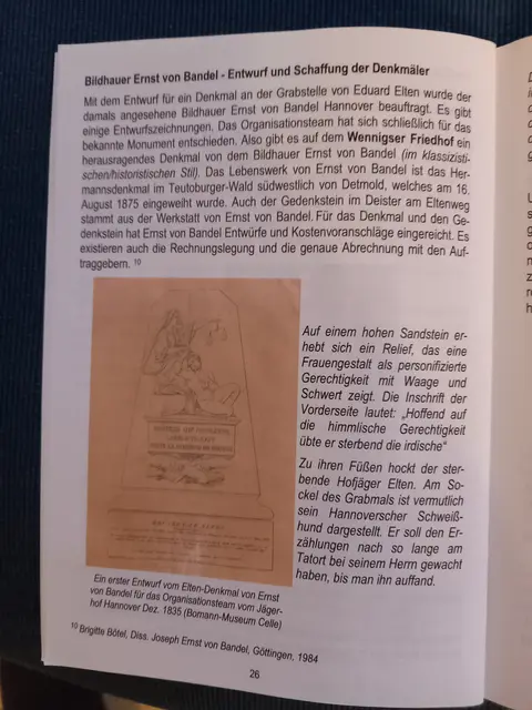 Entwurf vom Eltendenkmal 1835 von Ernst von Bandel | Foto: Winfried Gehrke