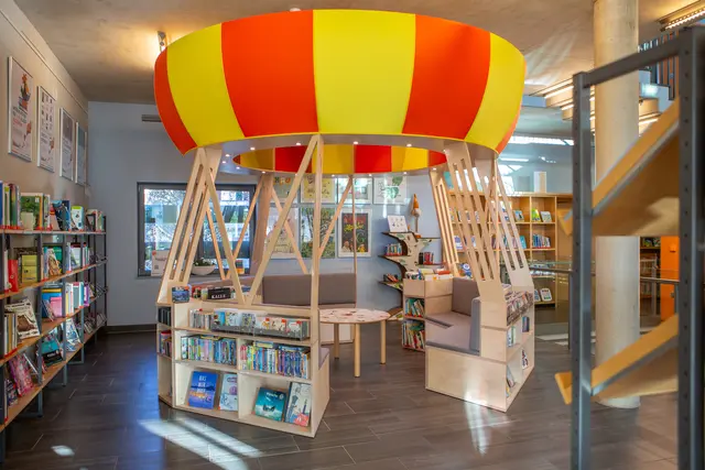 Kinderinsel in der Stadtbibliothek Gersthofen | Foto: Frauke Wichmann