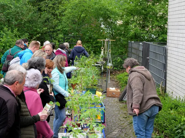 Die Aufnahme stammt vom Gartenflohmarkt 2023.  
Foto: Evangelische Rheingemeinde Duisburg