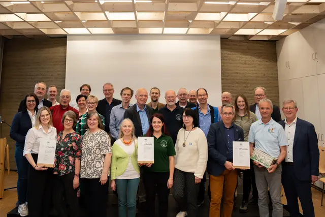  Die Preisträgerinnen und Preisträger des Umweltpreises 2026. 

Bildnachweis: Niklas Gerdes 