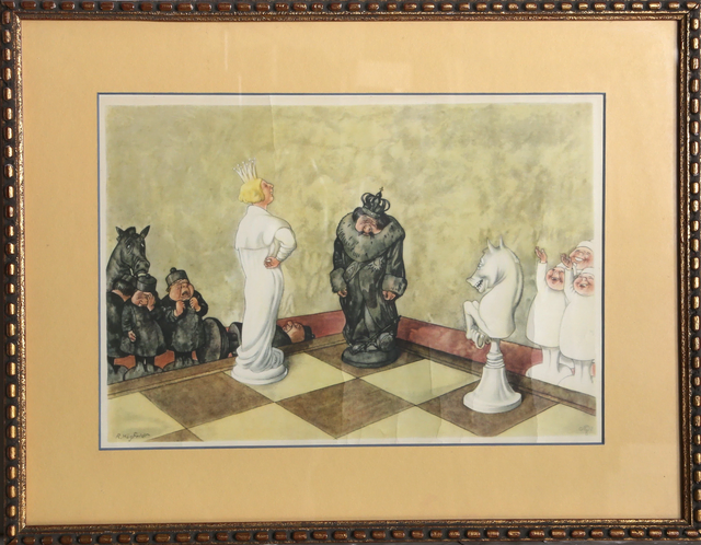 Aus der Sammlung des MMKM Museums: R.Hoegledt  "Schach-Matt"  | Foto: Mülheimer Kunstverein KKRR