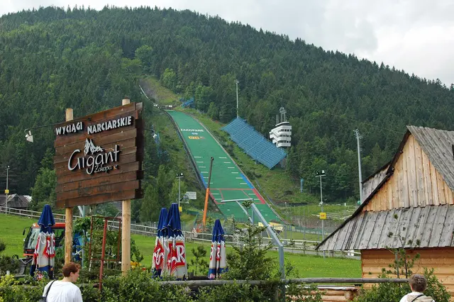 In der wunderschönen Berglandschaft der Hohen Tatra liegt Zakopane. Hier sehen wir eine Sprungschanze, die einigen aus vergangenen Wintersportwettkämpfen bekannt sein dürfte.