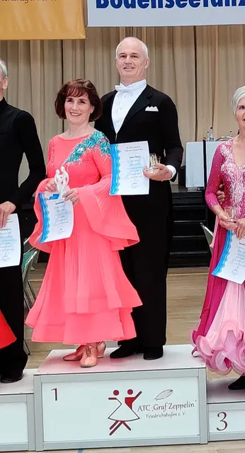 Bodenseetanzfestival 1. Platz Standard Senioren IV B,
Manfred und Bettina Merz | Foto: Merz