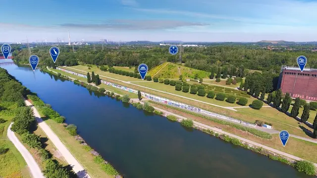 Karte mit Standortübersicht
Der westliche Teil des Gelsenkirchener Zukunftsgarten  | Foto: Copyright: Stadt Gelsenkirchen- 