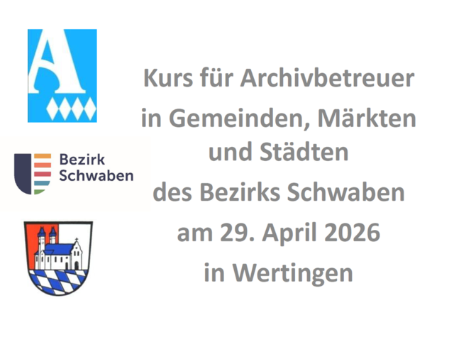 Willkommensschild für den Wertinger Archivkurs  | Foto: Stadtarchiv Wertingen