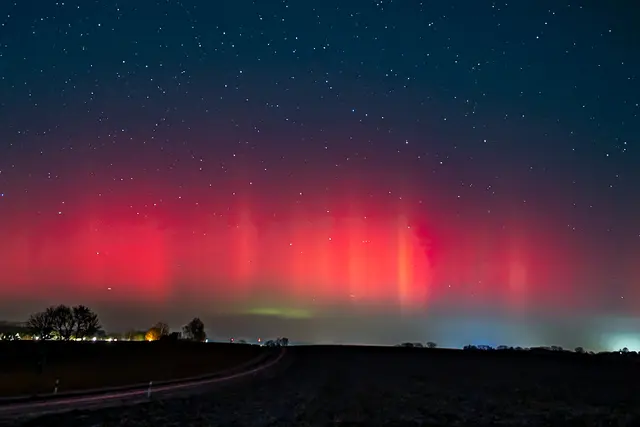 Polarlichter bei Harthausen im Januar 2026.