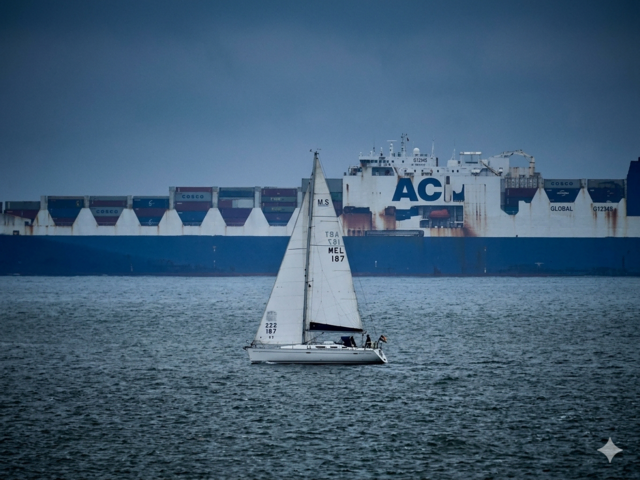 Uups, das Segelboot ist offenbar getauscht...